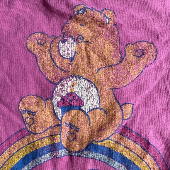 Cotton On Kids Distressed Tee Shirt - Care Bears Collab - Size 2 / 18-24 Months - Picture 2 of 4